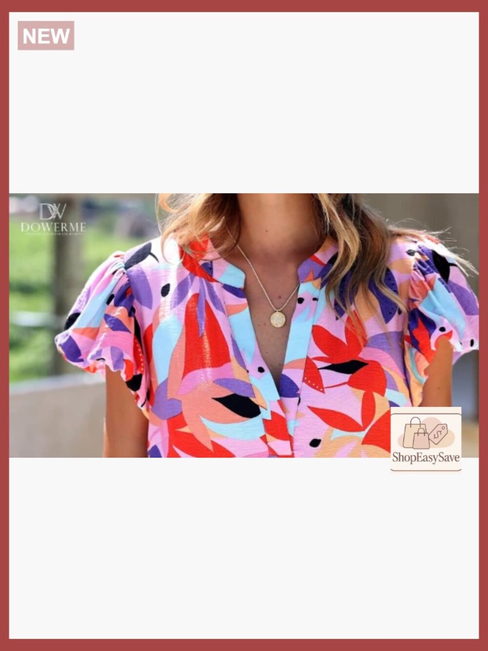 Puffy Sleeve V-Neck A-Line Mini Babydoll Dress Floral Print Boho Chic - Picture 7 of 7